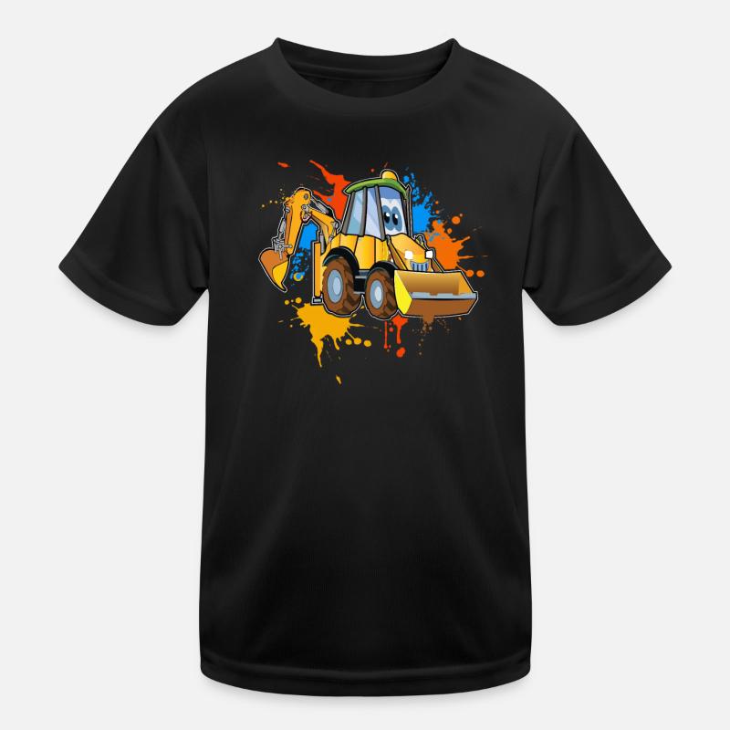 Bagger - Kinder Funktions-T-Shirt - Schwarz
