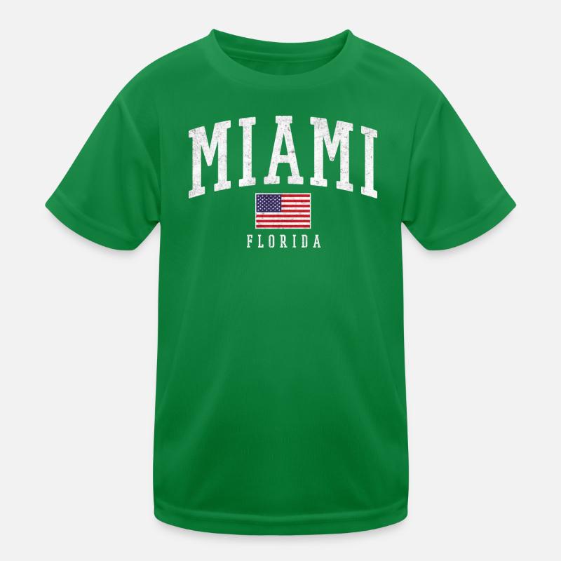 Drapeau vintage de Miami, Floride T-shirt sport Enfant