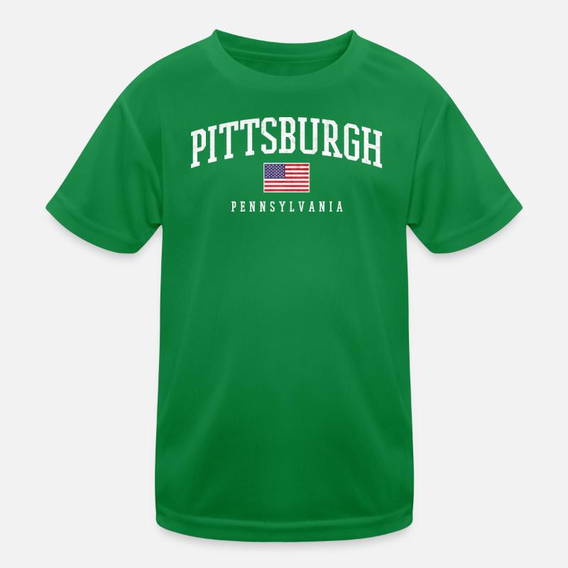 Pittsburgh Arc with Flag Kinder Funktions-T-Shirt