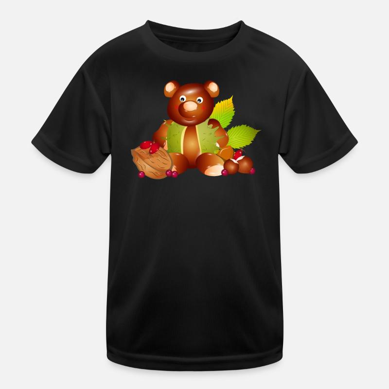 magical teddy bear made of chestnuts with nuts Kids Functional T-Shirt