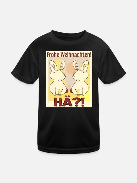 Osterhasen Weihnachtsfeier - Kinder Funktions-T-Shirt - Schwarz