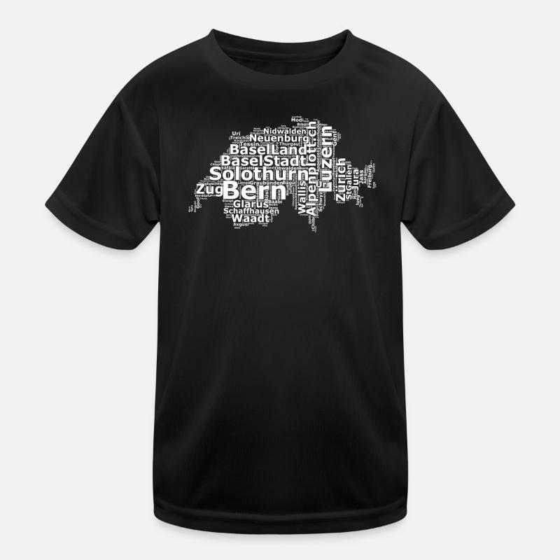 Switzerland dialect white Kids Functional T-Shirt