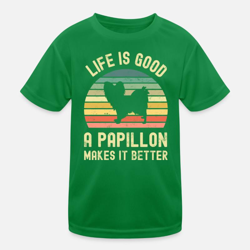 Chien Papillon T-shirt sport Enfant