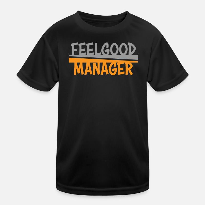 Feelgood Manager gris orange T-shirt sport Enfant