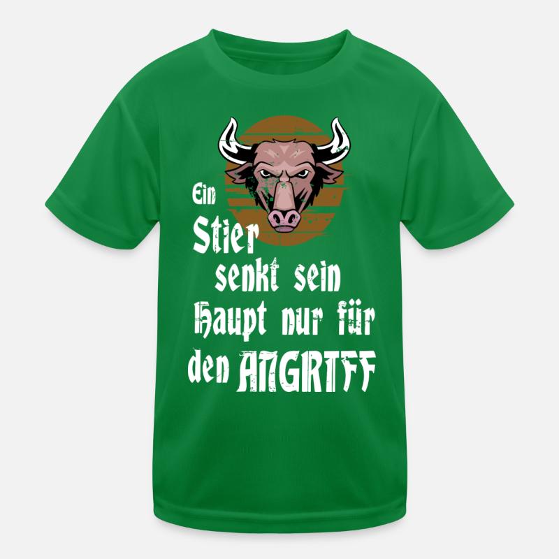 Ein Stier Kinder Funktions-T-Shirt
