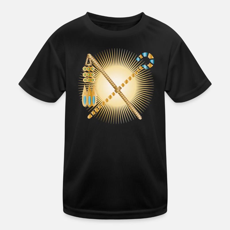 radiant hook & threshing flail pharaohs sceptre Kids Functional T-Shirt