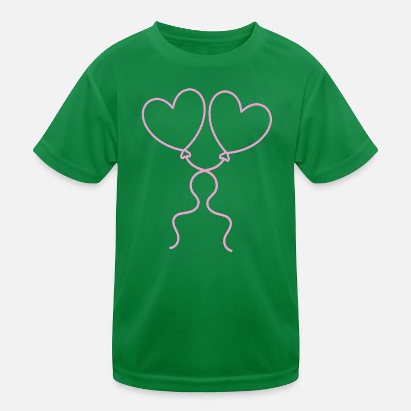 Herz rosa Ballon Luftballon Kinder Funktions-T-Shirt