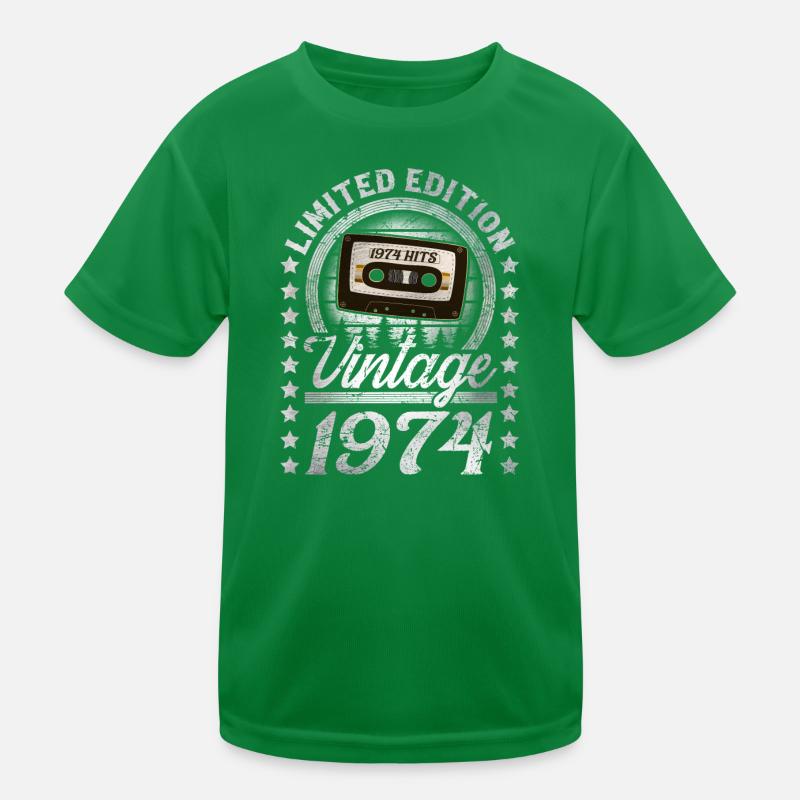 1974 Année de naissance Année de construction Anniversaire Vintage T-shirt sport Enfant