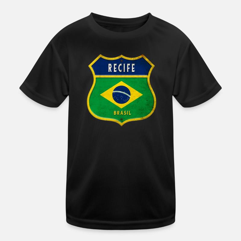 Recife Brésil Armoiries Drapeaux Design T-shirt sport Enfant