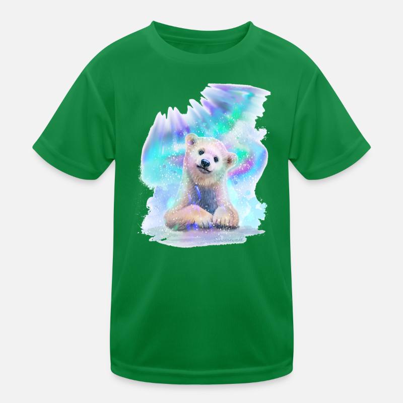 Ours blanc T-shirt sport Enfant