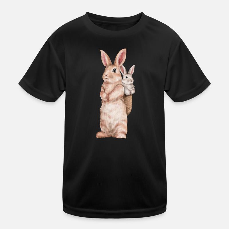 Rabbit Floppy Ear Easter Rabbit Mom Kids Functional T-Shirt