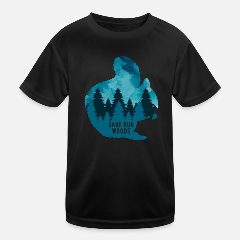 Climate Change Environmental Protection Squirrel Kids Functional T-Shirt