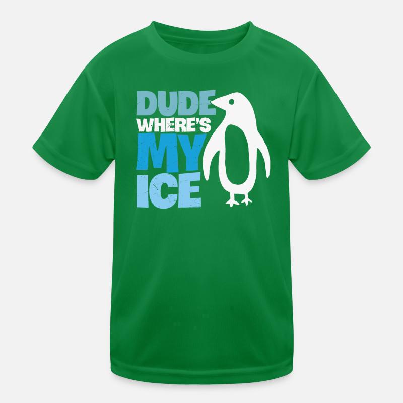 Penguin Global Warming Climate Change Kids Functional T-Shirt