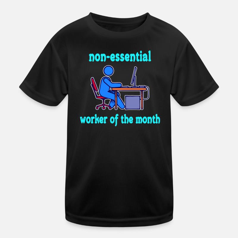 Humorous Home Office Statement Working At Home Kids Functional T-Shirt