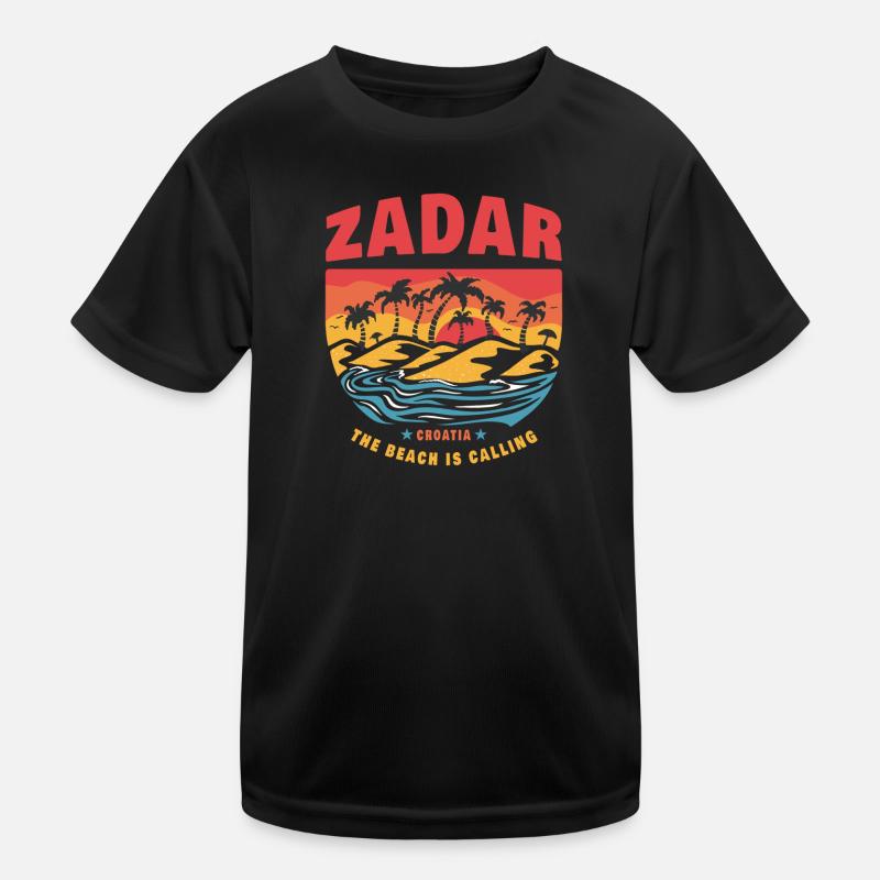 Zadar Kroatien Beach Design Kinder Funktions-T-Shirt