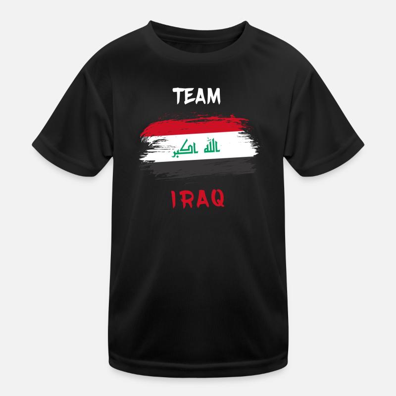 Team Iraq flag design Kids Functional T-Shirt