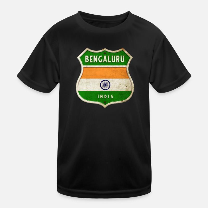 Bengaluru Inde Armoiries Drapeaux Design T-shirt sport Enfant