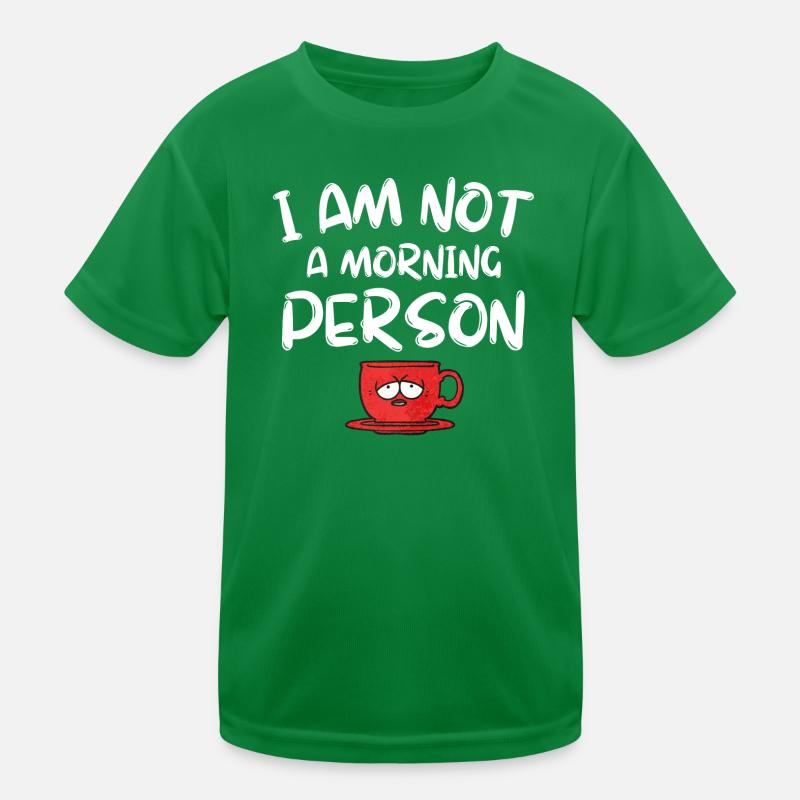 nicht morgens, morgens mürrisch, ich bin müde Kinder Funktions-T-Shirt