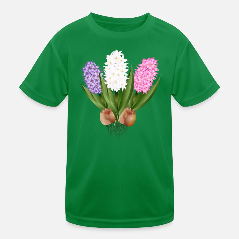Hand-drawn hyacinths Kids Functional T-Shirt