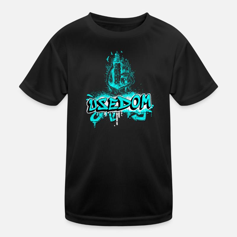 Idée cadeau design phare Usedom T-shirt sport Enfant