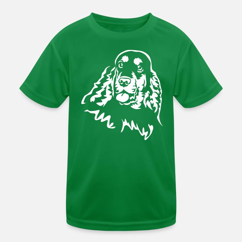 Cocker Spaniel Kopf "Black Edition" Kinder Funktions-T-Shirt