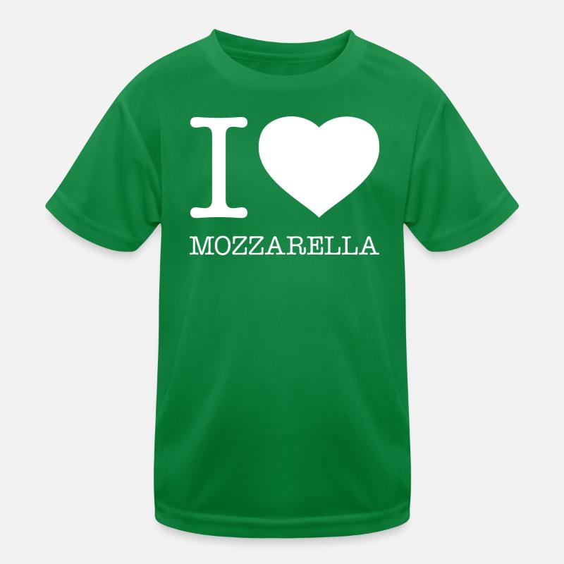 I LOVE MOZZARELLA Kinder Funktions-T-Shirt