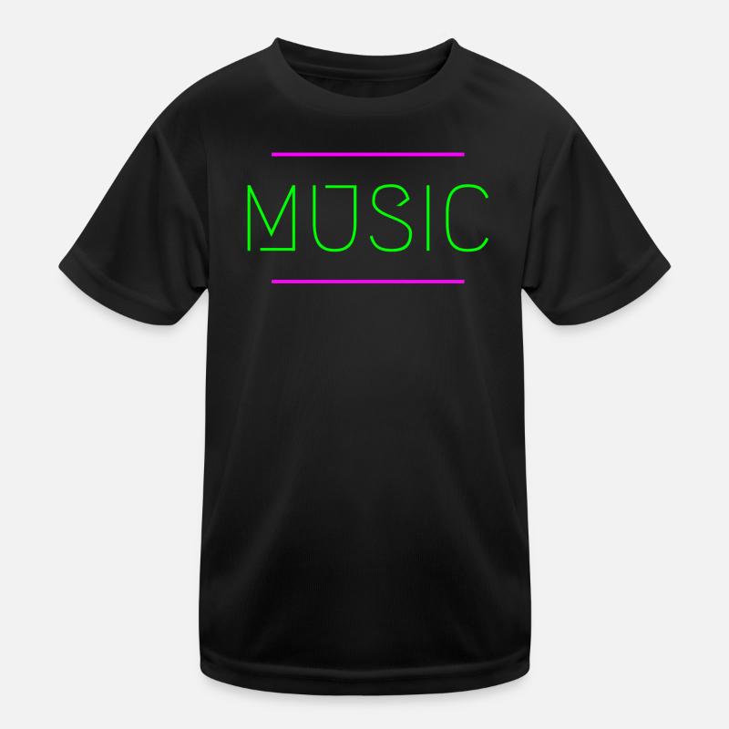 Musik Neon Kinder Funktions-T-Shirt