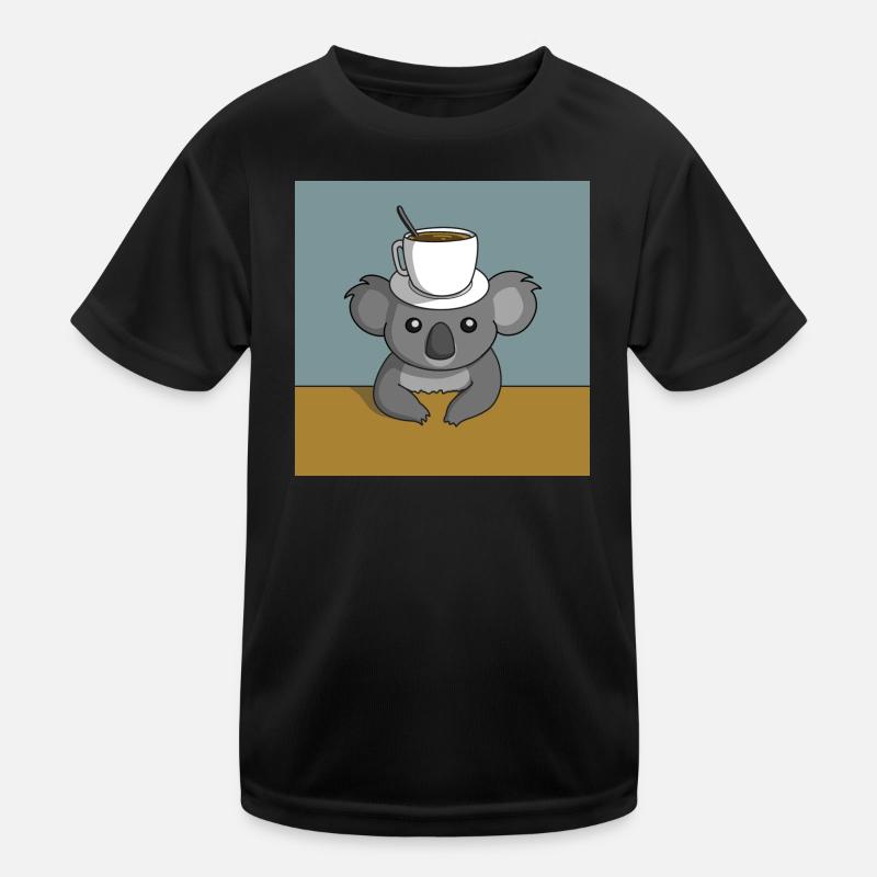 Koala Kaffeepause Kinder Funktions-T-Shirt