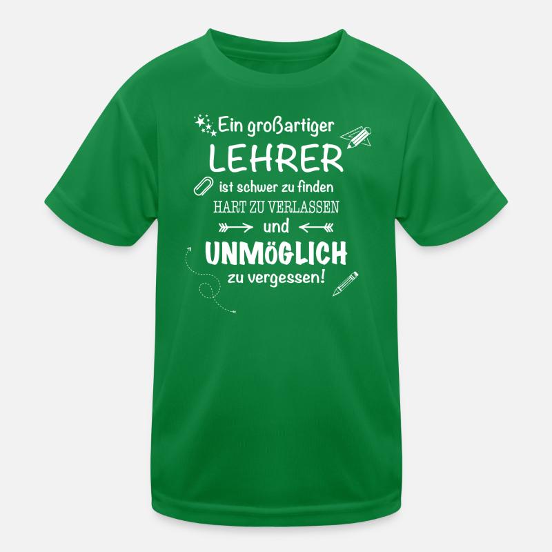 Ein großartiger Lehrer... weis Kinder Funktions-T-Shirt
