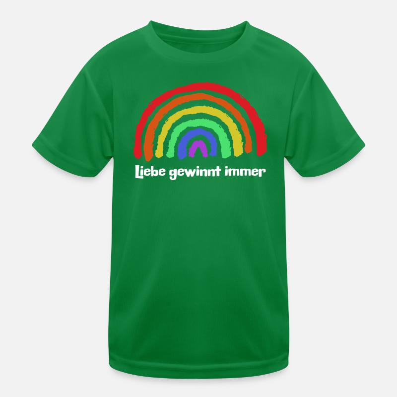 Regenbogen Frieden Freiheit Liebe Statement Kinder Funktions-T-Shirt