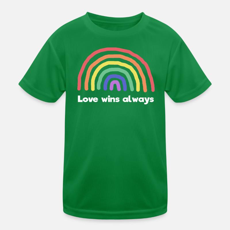 Regenbogen Liebe Statement Frieden Weltfrieden Kinder Funktions-T-Shirt