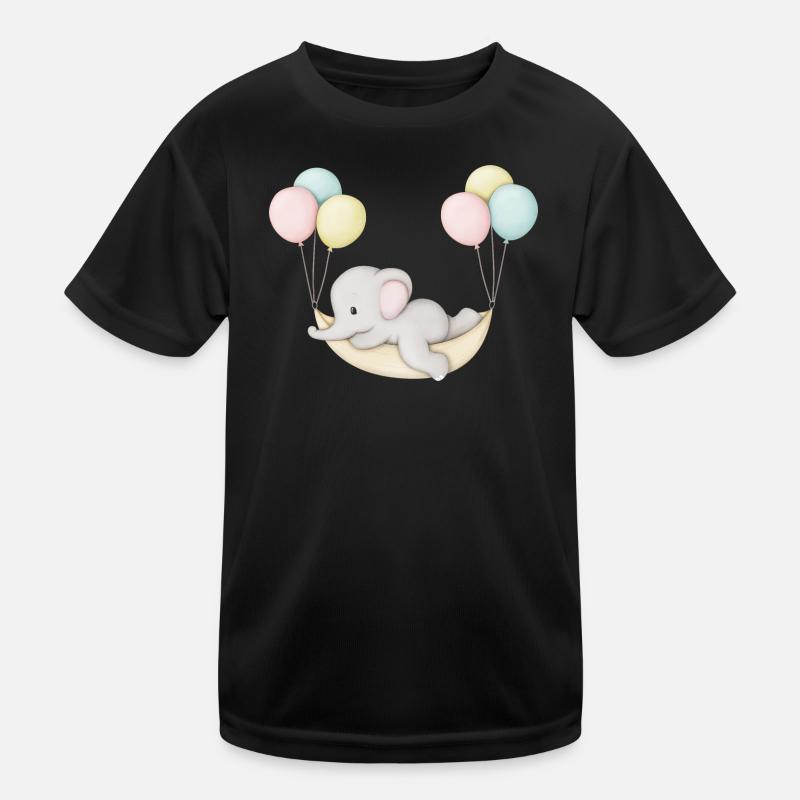 mignon bébé éléphant dans un hamac T-shirt sport Enfant
