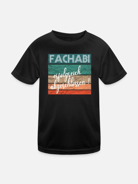 Fachabitur Fachabi Schulabschluss Geschenk - Kinder Funktions-T-Shirt - Schwarz - Vorne