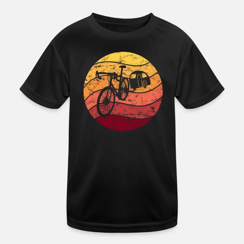 Bicycle Camping Bicycle Camping Vintage Retro Kids Functional T-Shirt