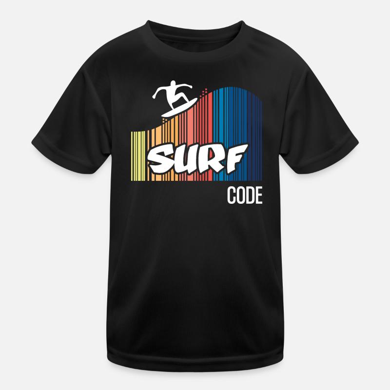 Surfcode (dunkel) Kinder Funktions-T-Shirt