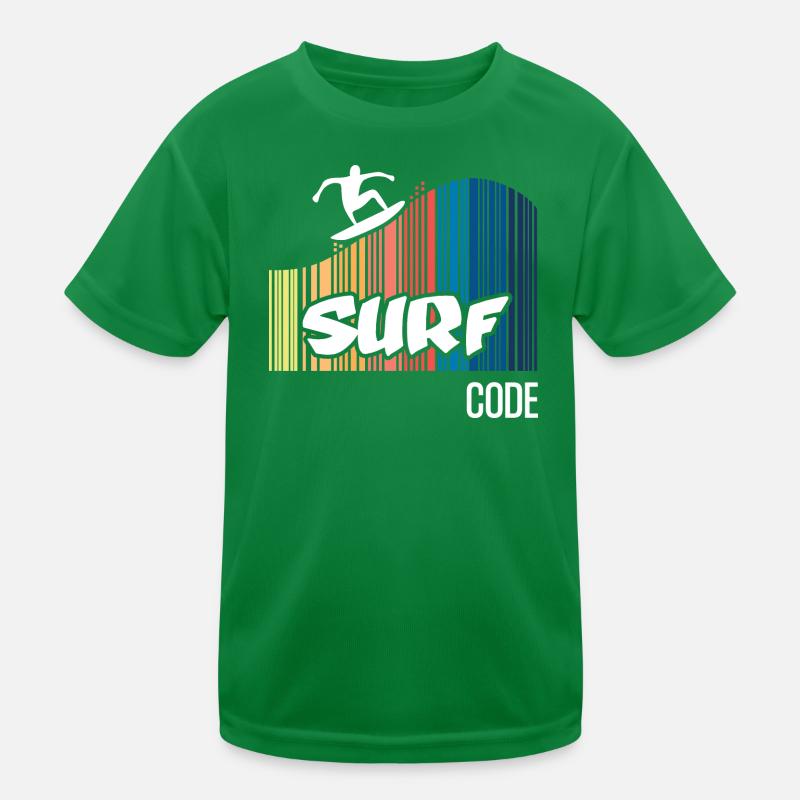 Surfcode (dunkel) Kinder Funktions-T-Shirt
