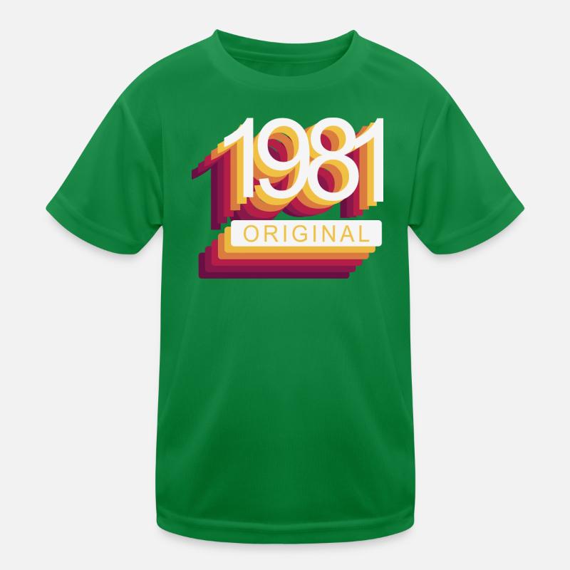 Born in 1981 Kids Functional T-Shirt