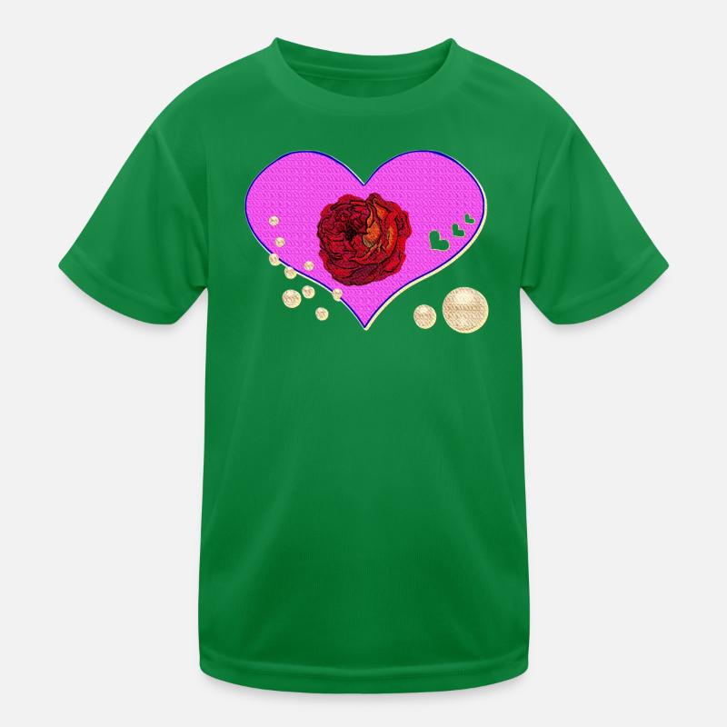 rosen design, Herzmuster Perlen Kinder Funktions-T-Shirt
