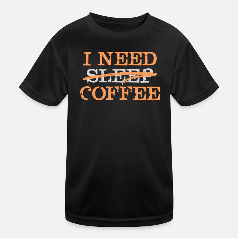 Kaffeeliebhaber Statement Koffee Kaffee Müdigkeit Kinder Funktions-T-Shirt