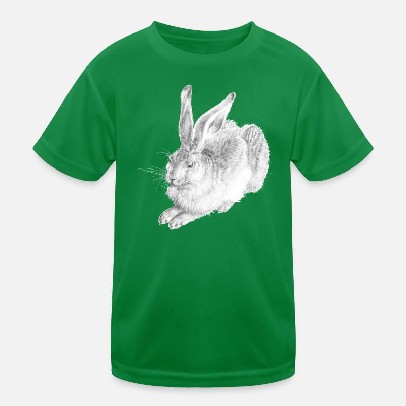 WHITE RABBIT | Schneehase nach Albrecht Dürer Kinder Funktions-T-Shirt