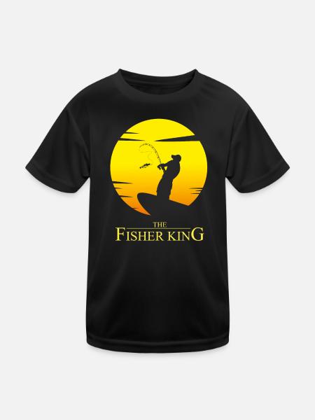 The Fisher King - Peachy Parody Humor - Kids Functional T-Shirt - black - Front