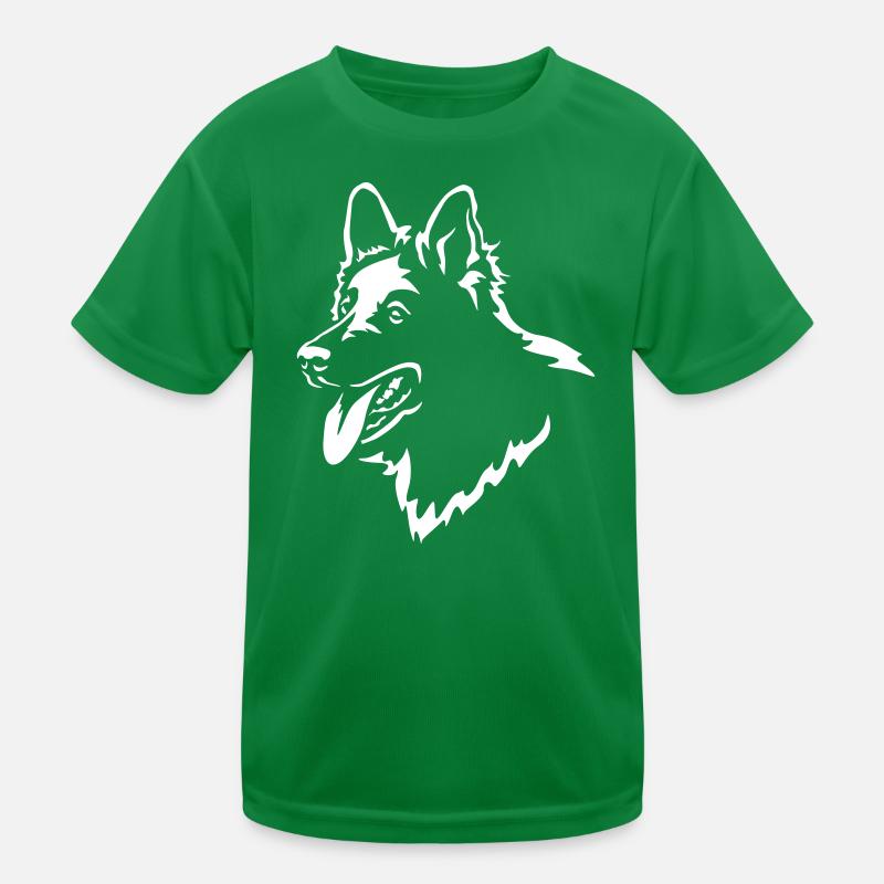 Schweizer Schäferhund Kopf Kinder Funktions-T-Shirt