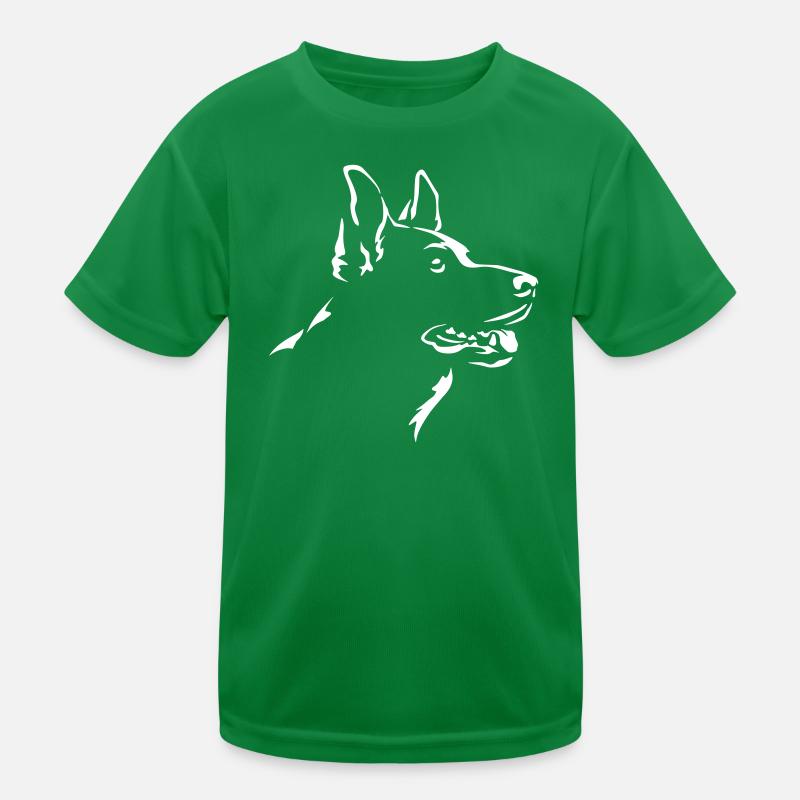 German Shepherd Head "Black Edition" Kids Functional T-Shirt