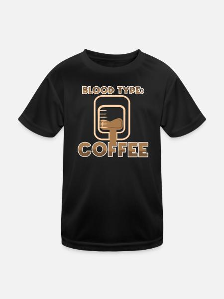 Coffee Humorous Caffeine Statement Coffee Lovers - Kids Functional T-Shirt - black - Front