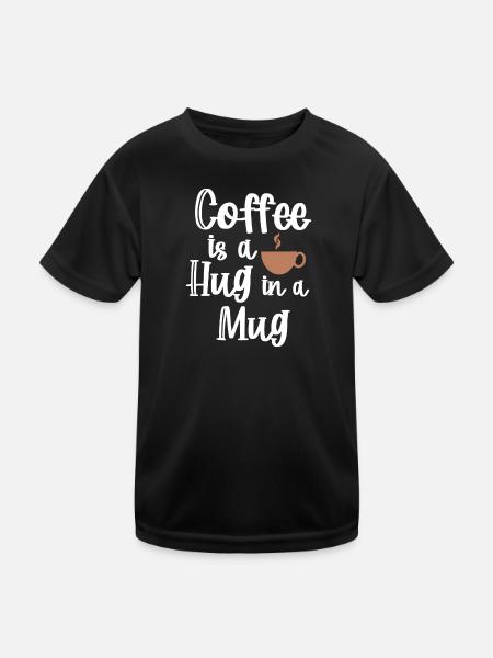 Caffeine Coffee Statement Coffee Cup Coffee Drinker - Kids Functional T-Shirt - black - Front