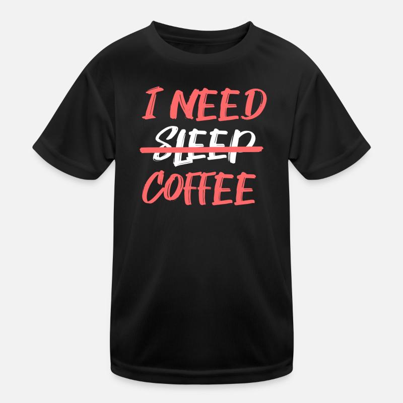 Fatigue Coffee Lovers Statement Coffee Drinking Kids Functional T-Shirt