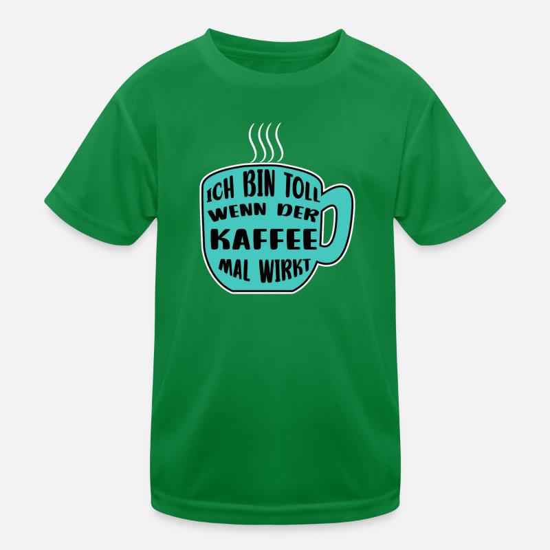 Kaffeetasse Kaffee Statement Koffein Kaffeetrinker Kinder Funktions-T-Shirt