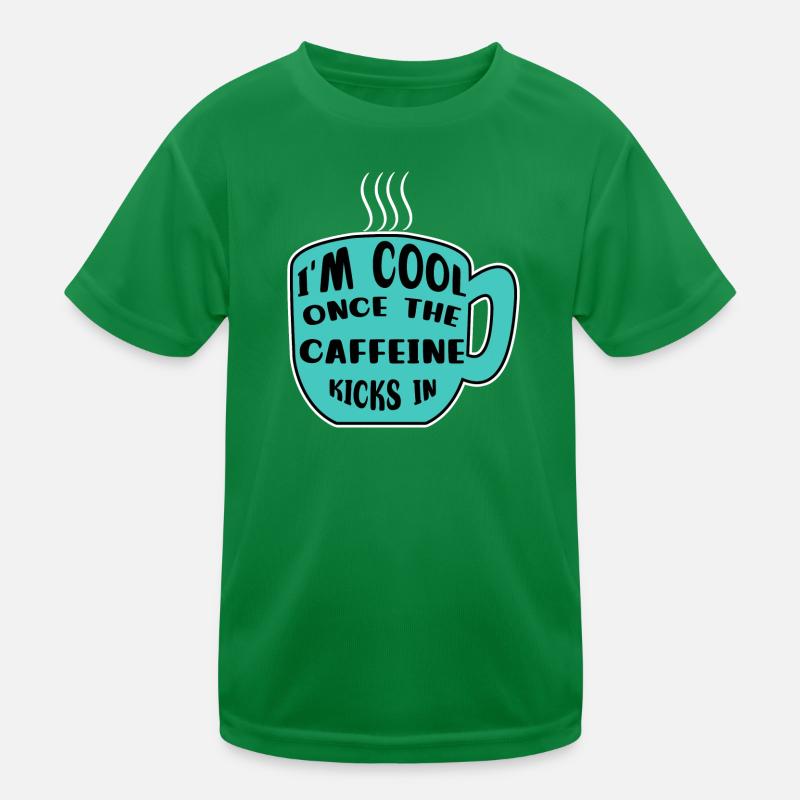 Caféine Coffee Drinker Coffee Cup Coffee Déclaration T-shirt sport Enfant