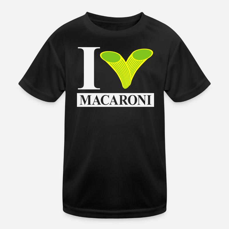 I love macaroni - Kids Functional T-Shirt - black