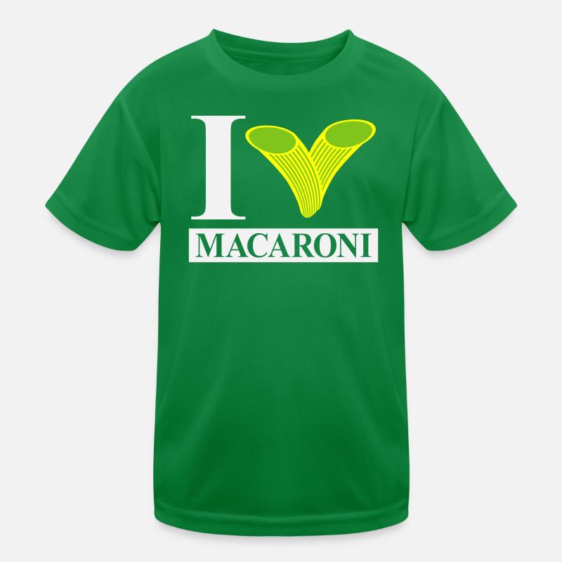 Ich liebe Makkaroni Kinder Funktions-T-Shirt